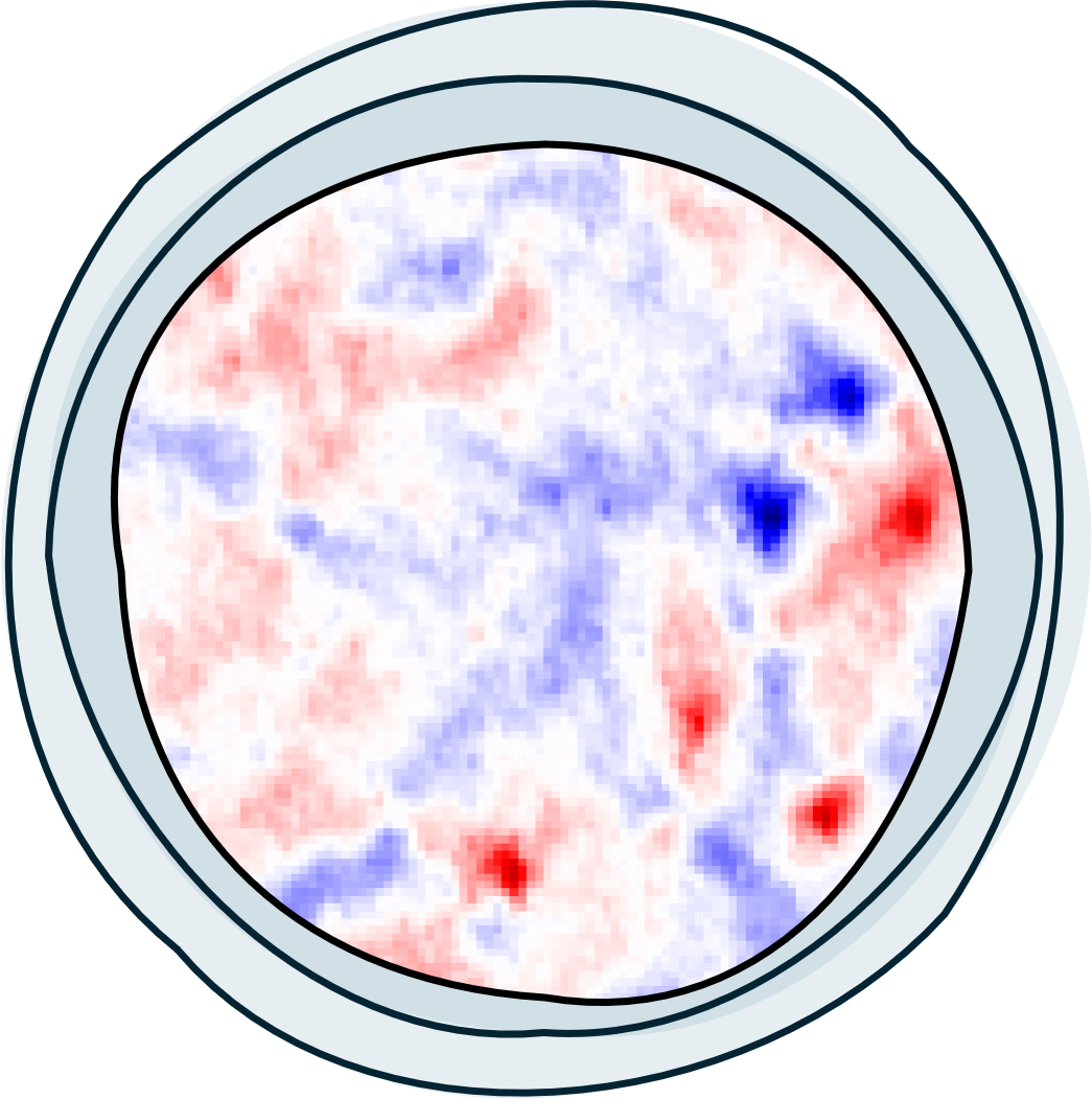 False-colour nanoscale magnetic-field texture measured with a quantum probe